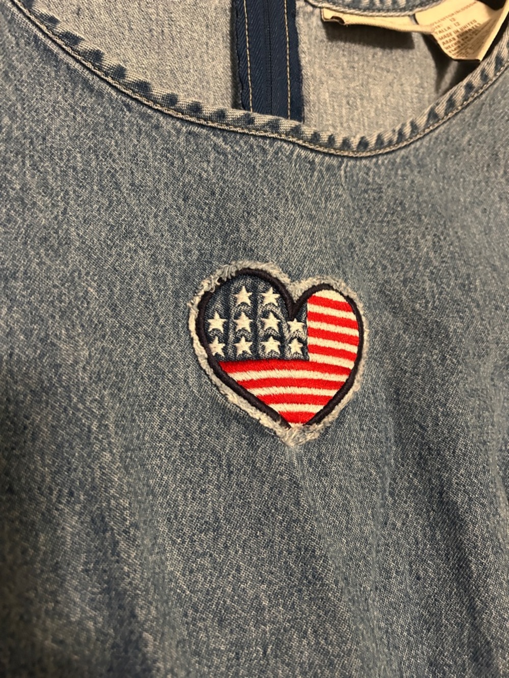 Vintage Patriotic Denim Dress - Picture 3 of 5